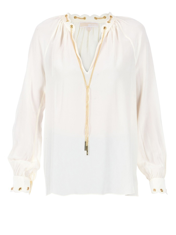 Michael Kors Silk Blouse With Gold-tone 