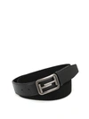 TOD'S LEATHER AND ELASTICATED FABRIC BELT