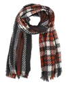 EMPORIO ARMANI CHECK AND HOUNDSTOOTH WOOL BLEND SCARF