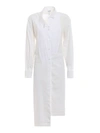 LOEWE Maxi white cotton shirt dress