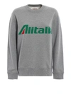 Alberta Ferretti Alitalia Logo Embroidery Grey Sweatshirt In Grey