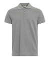 SAINT LAURENT TOTAL GREY COTTON PIQUET POLO SHIRT