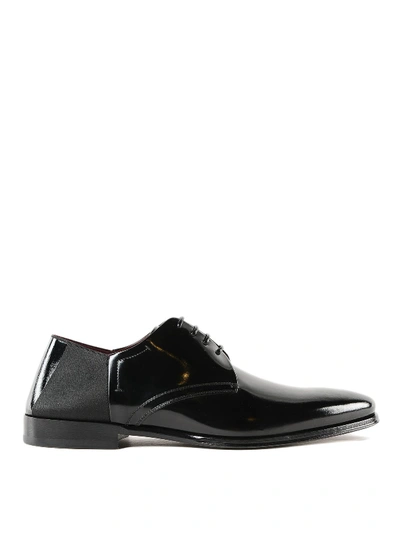 Dolce & Gabbana Elasticated Panel Derby Shoes In Black