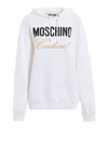 MOSCHINO LOGO PRINT AND EMBROIDERY OVER HOODIE