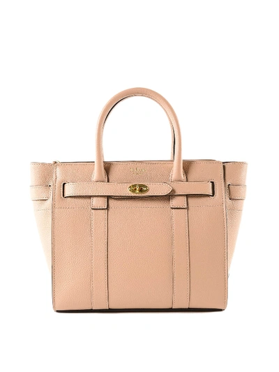 Mulberry Powder Leather Mini Tote Bag In Light Pink