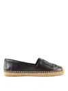 Tory Burch Ines Nappa Espadrilles In Dark Blue