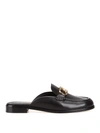 Ferragamo Gancini Mule Slippers In Black