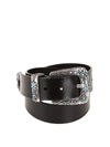 ALBERTA FERRETTI SMOOTH LEATHER WROUGHT BUCKLE BELT