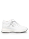 HOGAN INTERACTIVE LAMINATED H WHITE LEATHER SNEAKER