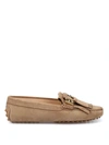 TOD'S SUEDE LOAFERS WITH FRINGES