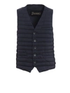 Herno Lightweighted Padded Waistcoat In Blue In Dark Blue