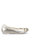 HOGAN WRAP-H144 PALE GOLD LEATHER FLATS