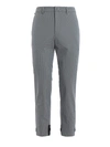 PRADA LIGHT BLUE STRETCH TECH FABRIC TROUSERS