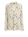 FAY FLORAL PRINT TECH FABRIC BLOUSE