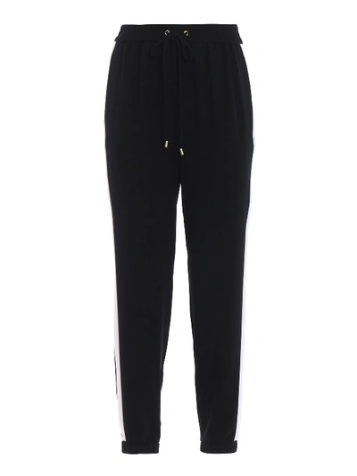 Michael Kors Side Band Tech Fabric Tracksuit Bottoms In Black