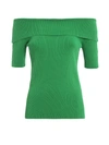 P.A.R.O.S.H ROMANCE GREEN OFF THE SHOULDER TOP