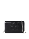 GIVENCHY BLACK LEATHER EMBLEM WALLET BAG