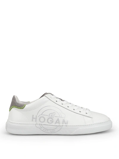 Hogan H365 Logomania Leather Low Top Sneakers In White