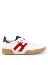 HOGAN LEATHER AND CANVAS SPORTY SNEAKERS