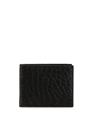 Orciani Alligatore Bifold Wallet In Black