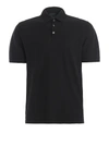 Zanone Mother Of Pearl Buttons Polo Shirt In Black In Blue