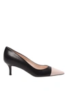 MARC ELLIS PATENT TOECAP TWO-TONE PUMPS