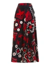 RED VALENTINO PURE COTTON LONG SKIRT