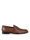 TOD'S SMOOTH LEATHER BROWN LOAFERS