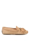 TOD'S SUEDE LOAFERS WITH LEAF TASSELS