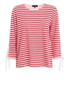 FAY RED AND WHITE STRIPED BLOUSE WITH BOW DETAILS