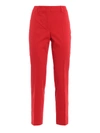 WEEKEND MAX MARA ALIBI RED CROPPED CIGARETTE TROUSERS