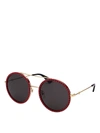 GUCCI ROUND SUNGLASSES WITH CRYSTAL APPLICATIONS