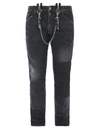 DSQUARED2 SKATER BLACK JEANS WITH ZIPPERS