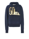 GOLDEN GOOSE GOLDEN PRINT NAVY BLUE OVER FITTING HOODIE