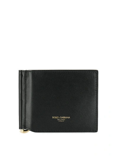 Dolce & Gabbana Logo Black Leather Wallet