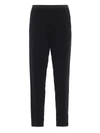 ZADIG & VOLTAIRE PAULA SIDE BANDS BLACK TROUSERS