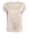 BRUNELLO CUCINELLI SHINY SILK SATIN BLOUSE