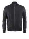 CORNELIANI BLACK NAPPA BOMBER JACKET