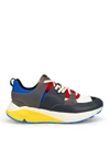 Dondup Done Multi Material Sneakers In Multicolour