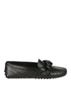TOD'S GOMMINO BLACK LEATHER LOAFERS