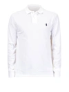 POLO RALPH LAUREN WHITE COTTON LONG SLEEVE POLO SHIRT