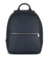 EMPORIO ARMANI BLUE FAUX LEATHER BACKPACK
