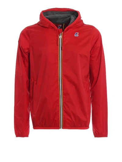 K-way Kids' Le Vrai Victor Zip Jacket In Red