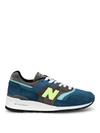 New Balance Suede And Tech Fabric 997 Running Shoes In Blue