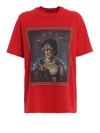 ETRO PRINTED RED COTTON T-SHIRT
