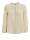 ASPESI MANDARIN COLLAR SILK SHIRT