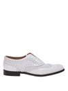 CHURCH'S BURWOOD 7 W WHITE BROGUE SHOES