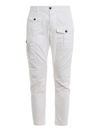 DSQUARED2 WHITE SEXY CARGO TROUSERS