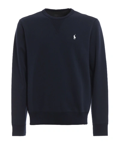 Polo Ralph Lauren Performance Navy Jersey Sweatshirt In Dark Blue