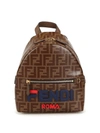 FENDI FF PATTERNED SMALL CANVAS BACKPACK